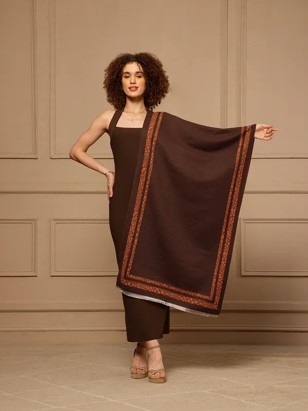 Brown_Animal_Print_Stole_for_Women