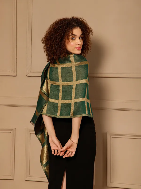 Green_Checked_Stole_for_Women