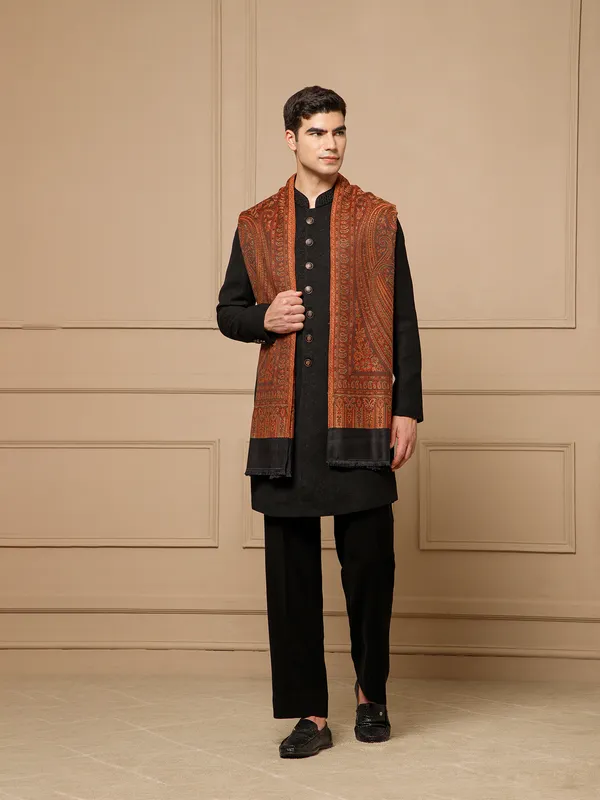 Black_Pashmina_Jamawar_Shawl_For_Men