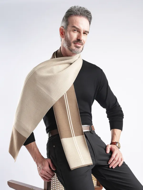 Beige_Woven_Color_Block_Scarf_for_Men