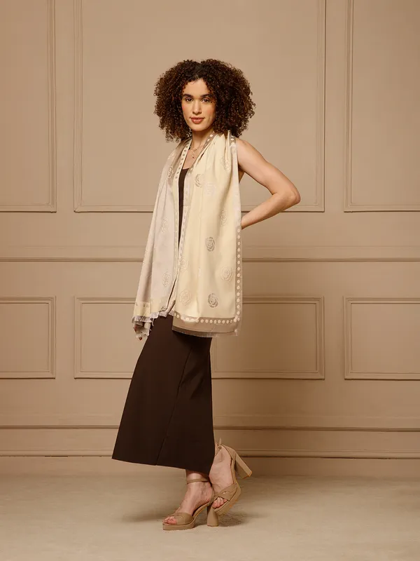 Cream_Printed_Dupatta_for_Women