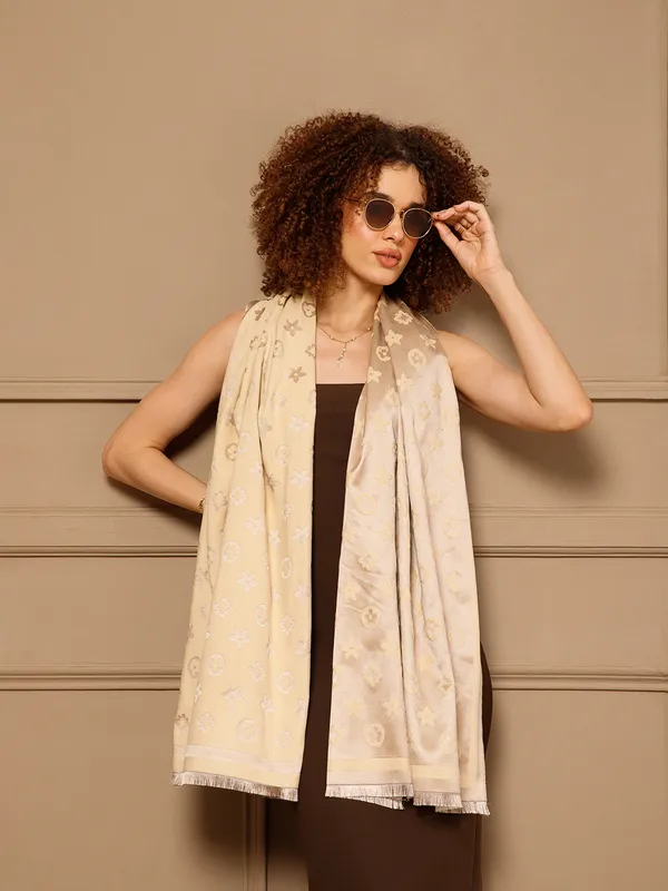 Cream_Printed_Stole_Wrap_for_Women