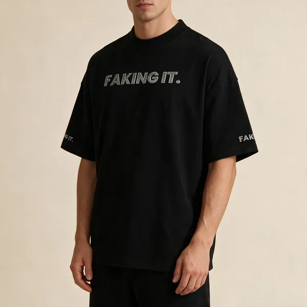Black_Cotton_Stretch_Chrome_Graphic_T-Shirt_For_Unisex