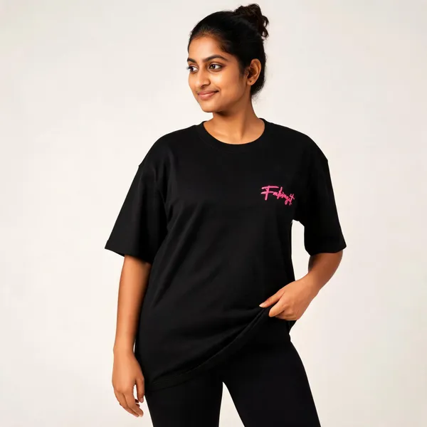 Black_Cotton_Crew_Neck_Graphic_Print_T-Shirt_For_Unisex