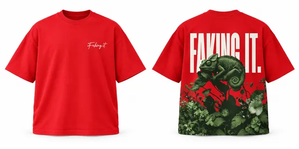 Red_Cotton_Regular_Fit_Chameleon_Graphic_T-Shirt_For_Unisex