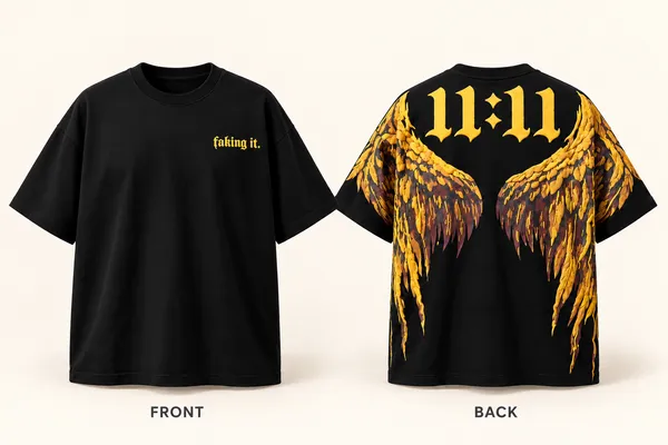 Black_Cotton_Regular_Fit_Golden_Wing_Graphic_T-Shirt_For_Unisex