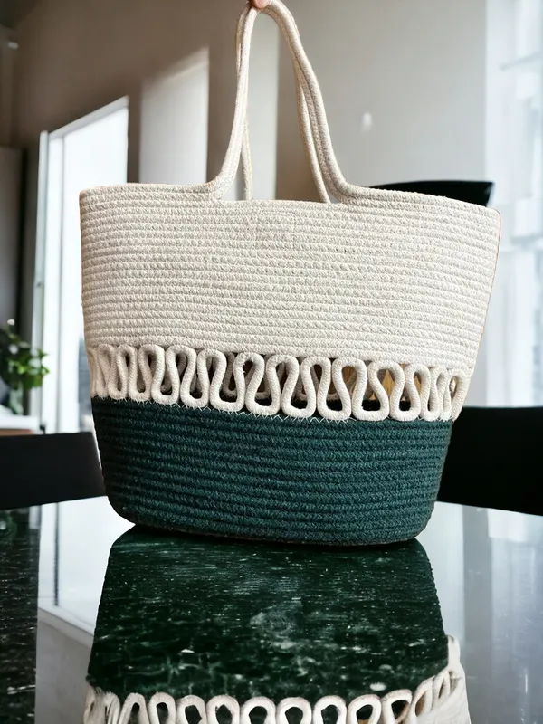 Cream_Green_Designer_Tote_Bag_Default_Title