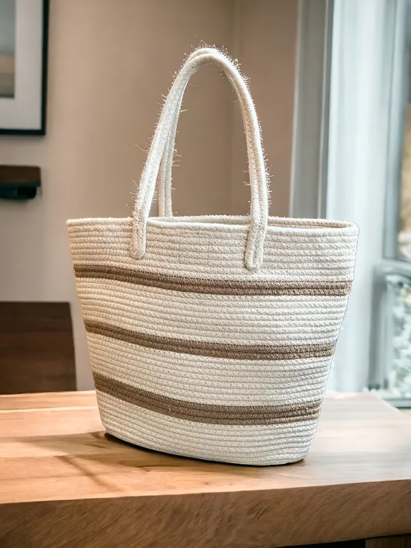 Cream_Brown_Lines_Tote_Bag_Default_Title