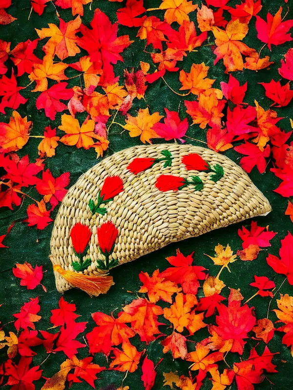 Ethnic_Purse_Water_Reed_Kauna_Grass_Red_Flowers