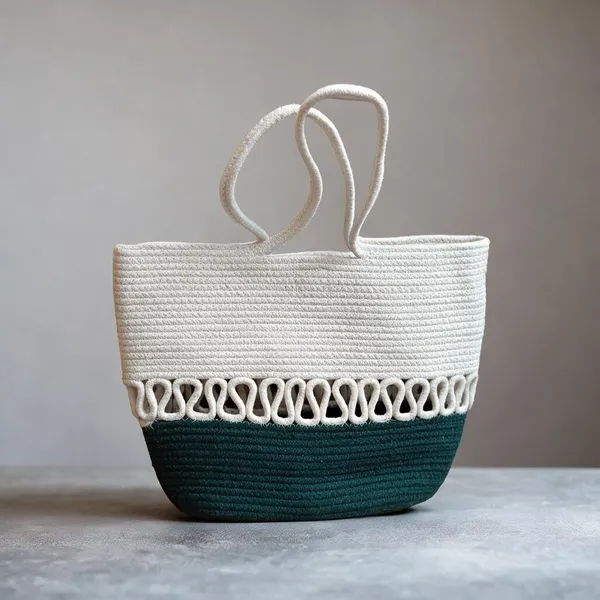 Cream_Green_Cotton_Rope_Handwoven_Tote_Bag_For_Women