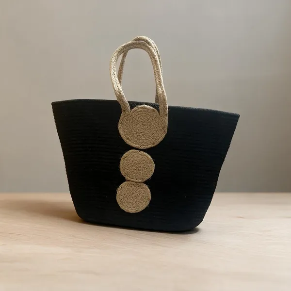 Black_Cotton_Rope_Boat_Shape_Jute_Circle_Tote_Bag_For_Women