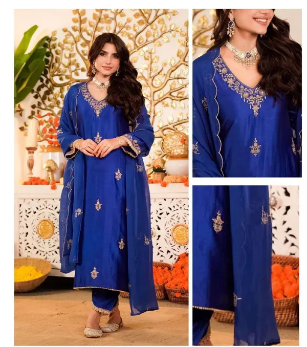 Blue_Cotton_Embroidered_Straight_Kurta_Set_For_Women
