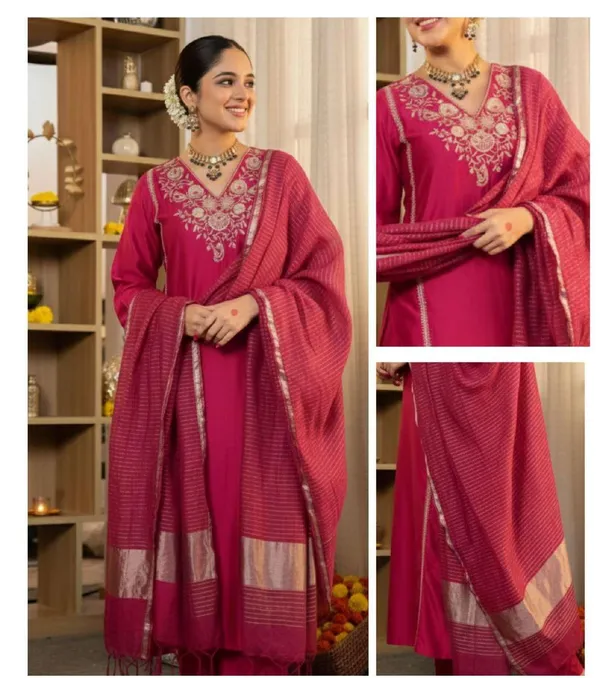 Pink_Cotton_Embroidered_Ethnic_Suit_Set_For_Women