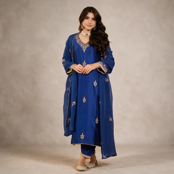 Blue_Cotton_Embroidered_Straight_Kurta_Set_For_Women