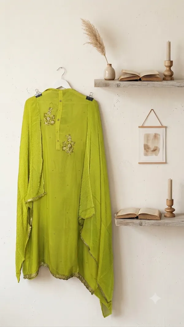 Green_Embroidered_Straight_Kurta_With_Dupatta_for_Women