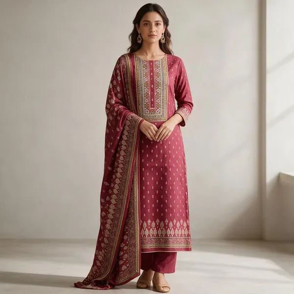 Pink_Printed_Straight_Kurta_And_Dupatta_Set_For_Women