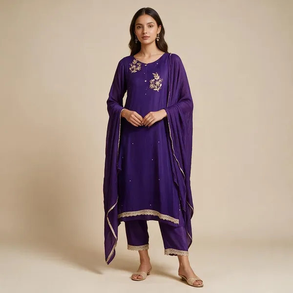 Purple_Embroidered_Anarkali_Suit_Set_For_Women