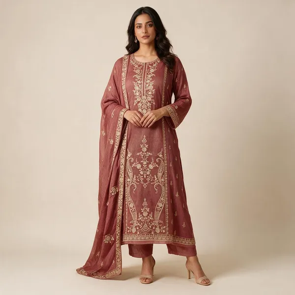 Rose_Embroidered_Ethnic_Suit_Fabric_For_Women