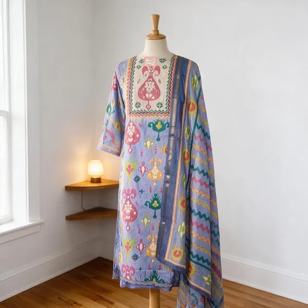 Blue_Printed_Ethnic_Kurta_Set_For_Women