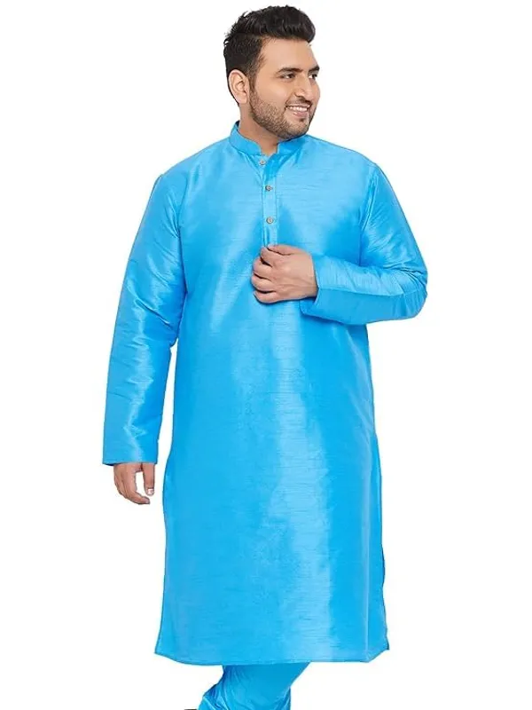 Classic_And_Contemporary_Kurta_And_Kurta_Sets_For_Men_Of_Blue_Color