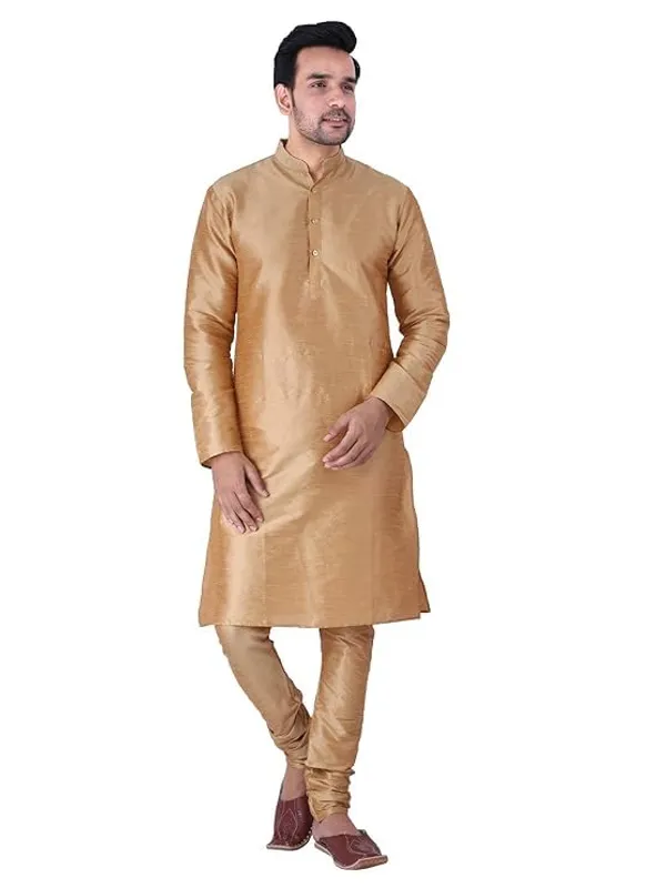 Classic_And_Contemporary_Kurta_And_Kurta_Sets_For_Men_Of_Golden_Color