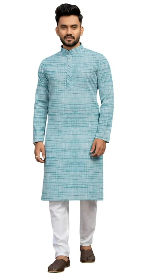 Kurta_For_Man_Men_S_Trendy_Kurta_Men_S_Casual_Kurta_For_Wedding_Stylish_Full_Sleeve_Mandarin_Collar_Khadi_Cotton_Slub