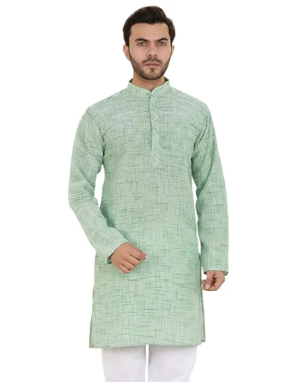 Kurta_For_Man_Men_S_Trendy_Kurta_Men_S_Casual_Kurta_For_Wedding_Stylish_Full_Sleeve_Mandarin_Collar_Khadi_Cotton_Slub