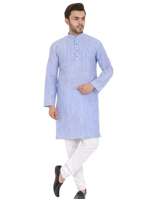Kurta_For_Man_Men_S_Trendy_Kurta_Men_S_Casual_Kurta_For_Wedding_Stylish_Full_Sleeve_Mandarin_Collar_Khadi_Cotton_Solid