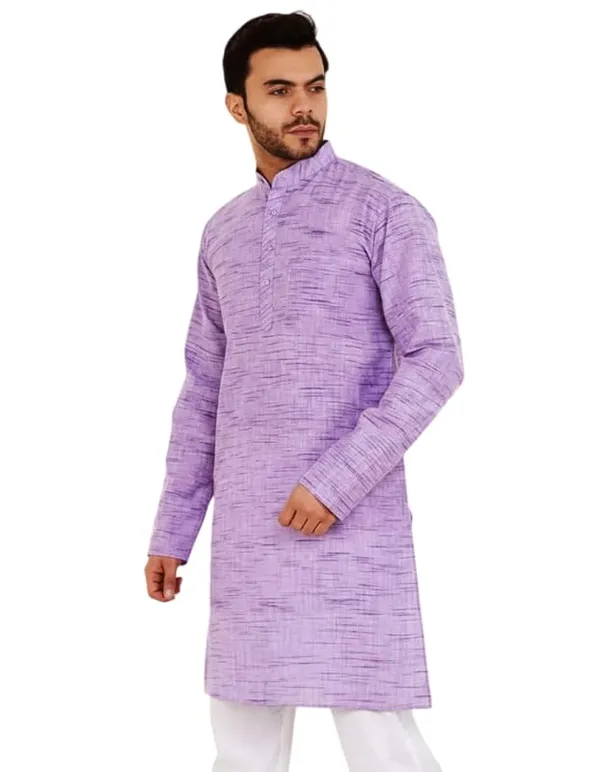 Kurta_For_Man_Men_S_Trendy_Kurta_Men_S_Casual_Kurta_For_Wedding_Stylish_Full_Sleeve_Mandarin_Collar_Khadi_Cotton_Slub