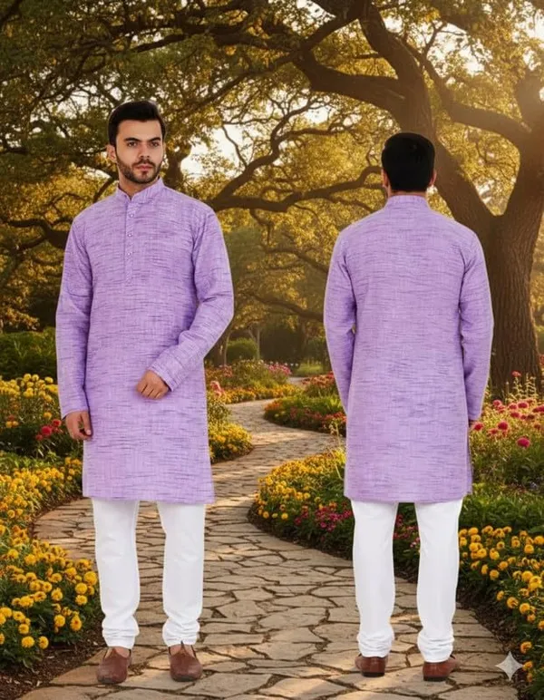 Kurta_For_Man_Men_S_Trendy_Kurta_Men_S_Casual_Kurta_For_Wedding_Stylish_Full_Sleeve_Mandarin_Collar_Khadi_Cotton_Slub