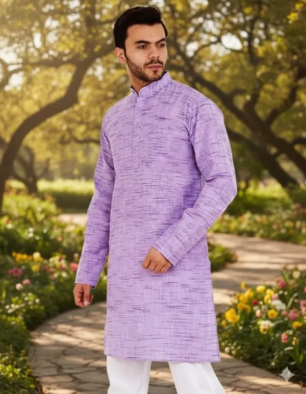 Kurta_For_Man_Men_S_Trendy_Kurta_Men_S_Casual_Kurta_For_Wedding_Stylish_Full_Sleeve_Mandarin_Collar_Khadi_Cotton_Slub