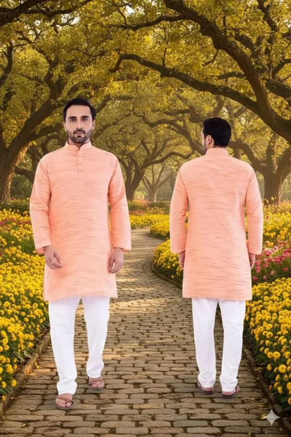 Kurta_For_Man_Men_S_Trendy_Kurta_Men_S_Casual_Kurta_For_Wedding_Stylish_Full_Sleeve_Mandarin_Collar_Khadi_Cotton_Slub