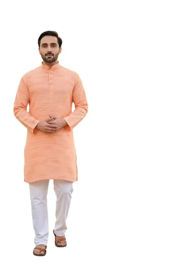 Kurta_For_Man_Men_S_Trendy_Kurta_Men_S_Casual_Kurta_For_Wedding_Stylish_Full_Sleeve_Mandarin_Collar_Khadi_Cotton_Slub