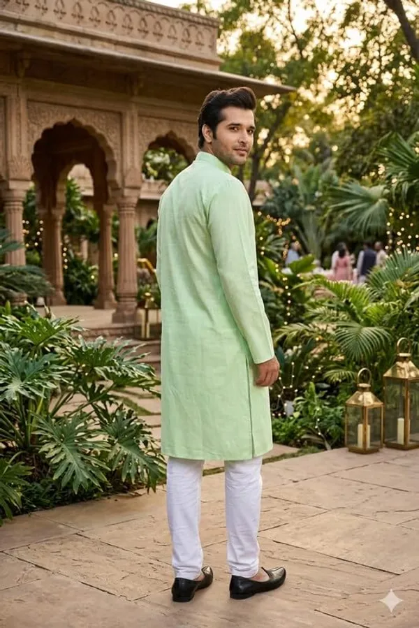 Kurta_For_Man_Men_S_Trendy_Kurta_Men_S_Casual_Kurta_For_Wedding_Stylish_Full_Sleeve_Mandarin_Collar_Khadi_Cotton_Solid
