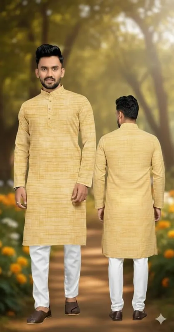 Kurta_For_Man_Men_S_Trendy_Kurta_Men_S_Casual_Kurta_For_Wedding_Stylish_Full_Sleeve_Mandarin_Collar_Khadi_Cotton_Slub