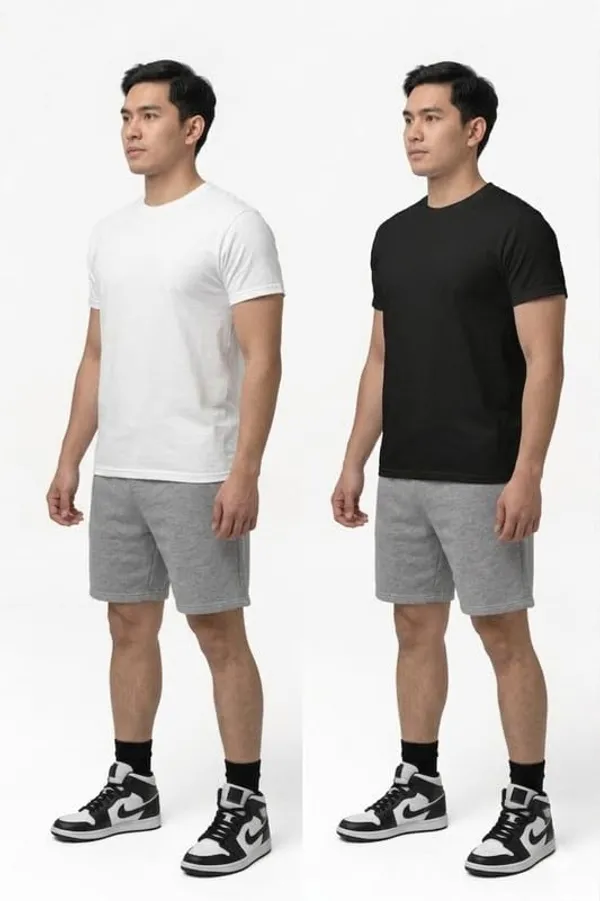 T_Shirt_For_Men_Pattern_Solid_Round_Neck_Cotton_Half_Sleeve_Idot_For_Gym_Sports_And_Daily_Use_Combo_Pack_Of_2_Men_S_T_Shirt