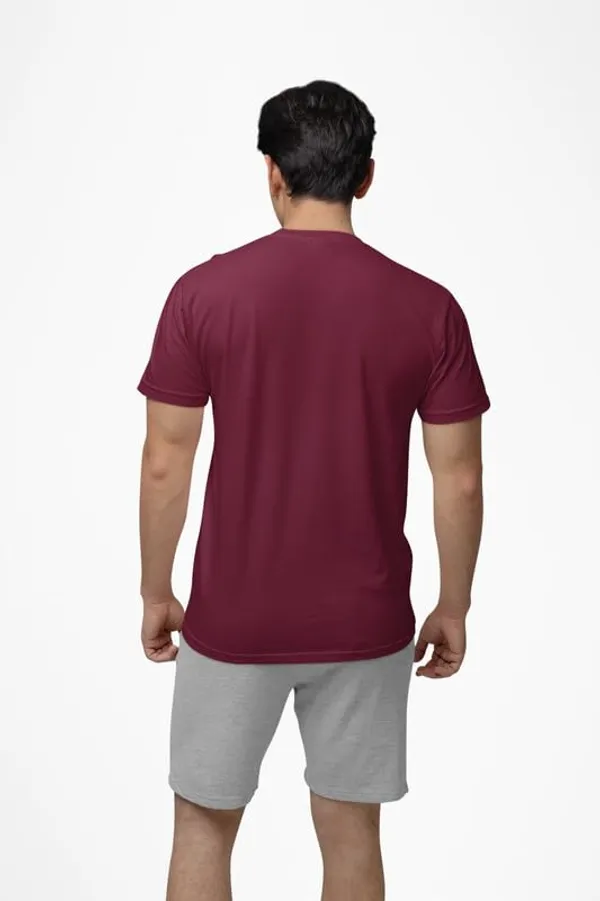 T_Shirt_For_Men_Pattern_Solid_Round_Neck_Cotton_Half_Sleeve_Idot_For_Gym_Sports_And_Daily_Use_Men_S_T_Shirt