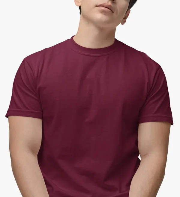 T_Shirt_For_Men_Pattern_Solid_Round_Neck_Cotton_Half_Sleeve_Idot_For_Gym_Sports_And_Daily_Use_Men_S_T_Shirt
