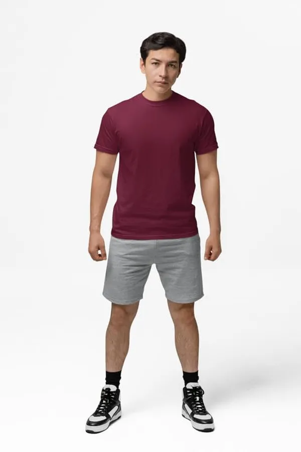 T_Shirt_For_Men_Pattern_Solid_Round_Neck_Cotton_Half_Sleeve_Idot_For_Gym_Sports_And_Daily_Use_Men_S_T_Shirt