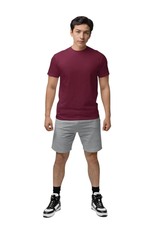 T_Shirt_For_Men_Pattern_Solid_Round_Neck_Cotton_Half_Sleeve_Idot_For_Gym_Sports_And_Daily_Use_Men_S_T_Shirt