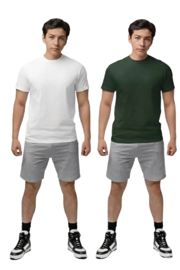 T_Shirt_For_Men_Pattern_Solid_Round_Neck_Cotton_Half_Sleeve_Idot_For_Gym_Sports_And_Daily_Use_Combo_Pack_Of_2_Men_S_T_Shirt