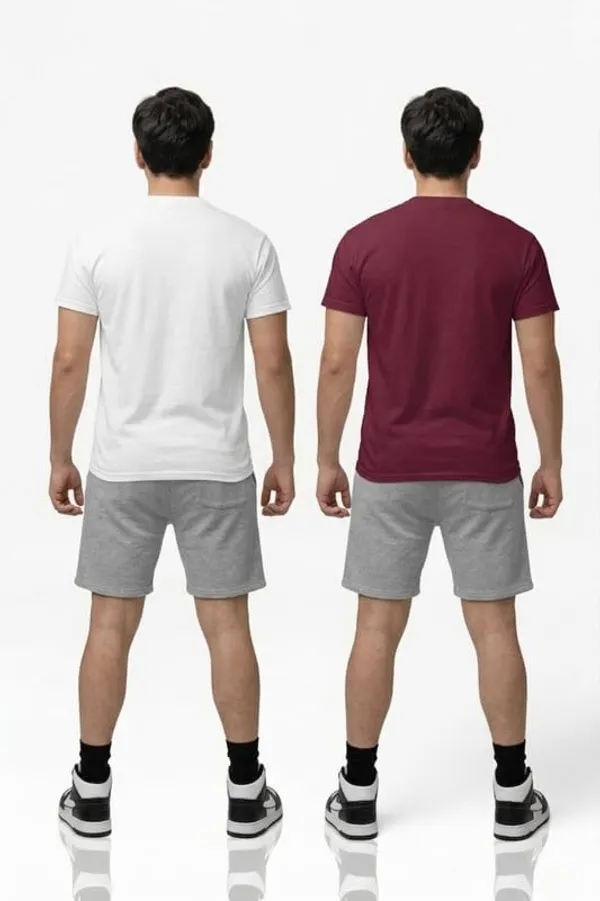 T_Shirt_For_Men_Pattern_Solid_Round_Neck_Cotton_Half_Sleeve_Idot_For_Gym_Sports_And_Daily_Use_Combo_Pack_Of_2_Men_S_T_Shirt