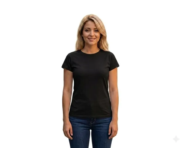T_Shirt_For_Women_Pattern_Solid_Round_Neck_Cotton_Half_Sleeve_Idot_For_Gym_Sports_And_Daily_Use_Women_T_Shirt