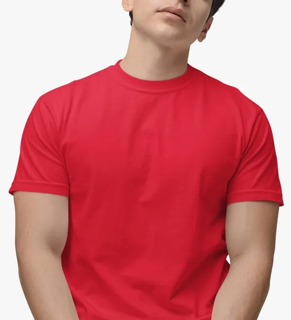 T_Shirt_For_Men_Pattern_Solid_Round_Neck_Cotton_Half_Sleeve_Idot_For_Gym_Sports_And_Daily_Use_Men_S_T_Shirt