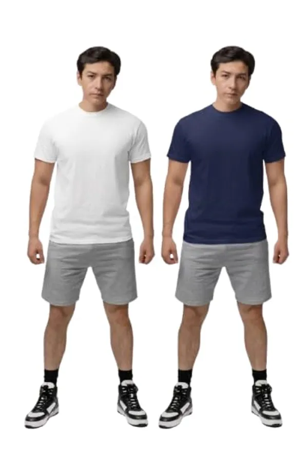 T_Shirt_For_Men_Pattern_Solid_Round_Neck_Cotton_Half_Sleeve_Idot_For_Gym_Sports_And_Daily_Use_Combo_Pack_Of_2_Men_S_T_Shirt