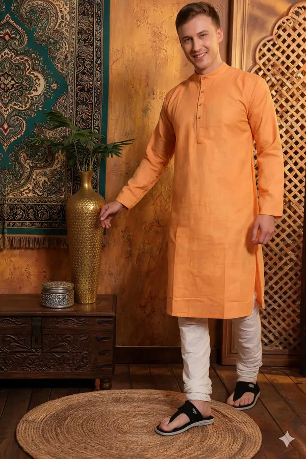 Product_Summary_Cosmic_Trends_Kurta_For_Man_Men_S_Trendy_Kurta_Men_S_Casual_Kurta_For_Wedding_Stylish_Full_Sleeve_Mandarin_Collar_Khadi_Cotton_Solid