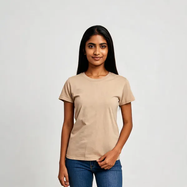T_Shirt_For_Women_Pattern_Solid_Round_Neck_Cotton_Half_Sleeve_Idot_For_Gym_Sports_And_Daily_Use_Women_T_Shirt
