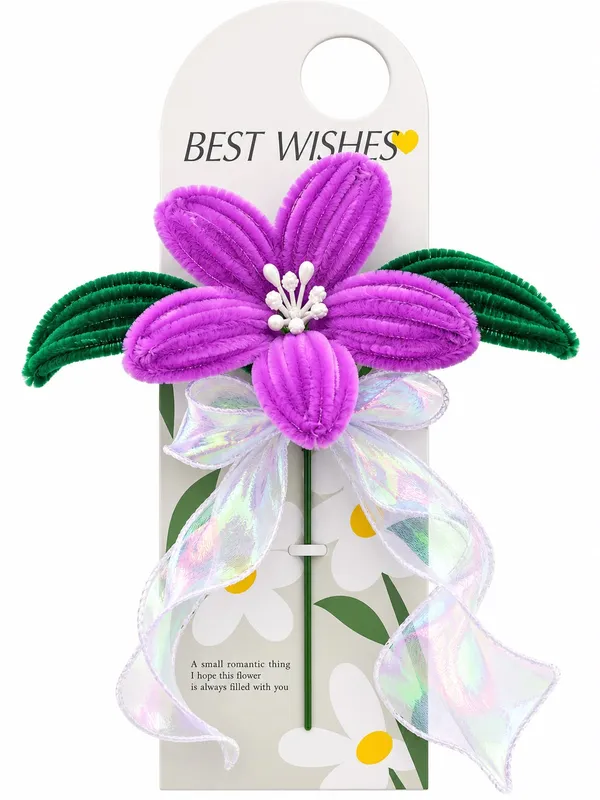Foreverlove24_Medium_Purple_Nylon_Flower_Bouquet_For_Gifting