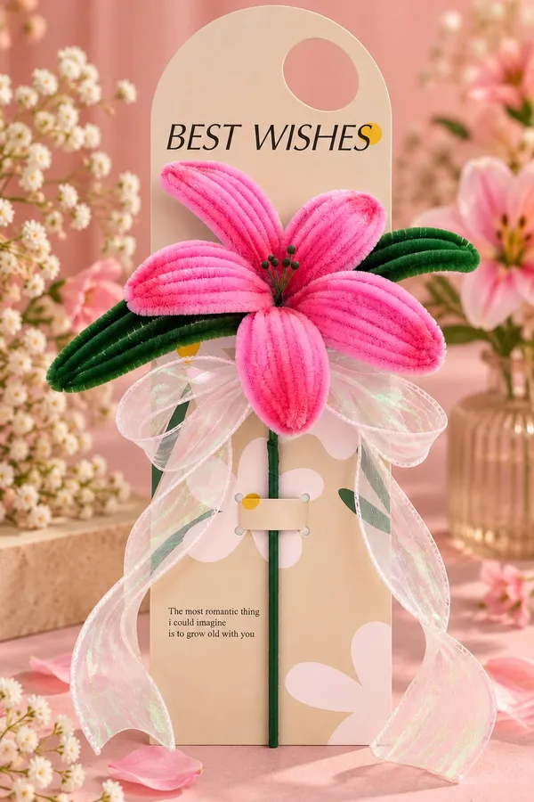 Foreverlove24_Pink_Nylon_Flower_Bouquet_For_Gifting