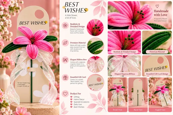 Foreverlove24_Pink_Nylon_Flower_Bouquet_For_Gifting
